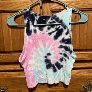 American Eagle Outfitters Tie-Dye Tank Top - Pink, Blue